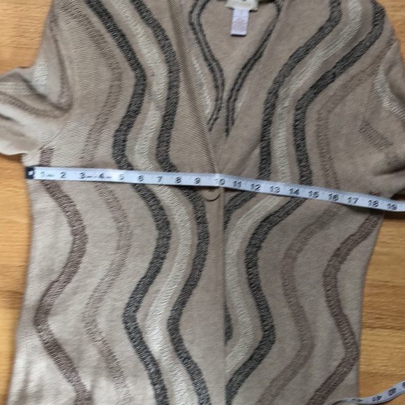 Chico’s long cardigan with removable faux fur collar. Size 1. - Picture 8 of 10